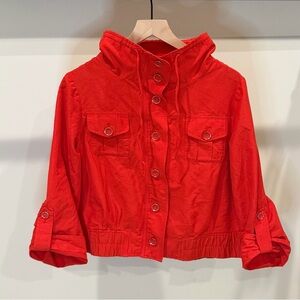 Chico's Vibrant Red Raincoat